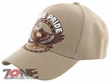 NEW! NATIVE PRIDE EAGLE FEATHER BALL CAP HAT TAN