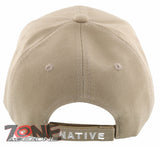 NEW! NATIVE PRIDE EAGLE FEATHER BALL CAP HAT TAN