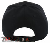 NEW! EAGLE FLAG BIG HEAD USA BALL CAP HAT BLACK