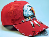 WHOLESALE NEW! NATIVE EAGLE CAP HAT RED