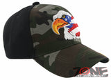 NEW! EAGLE FLAG BIG HEAD USA BALL CAP HAT GREEN CAMO
