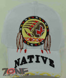 NW NATIVE AMERICAN DREAM CATCHER CAP HAT WHITE