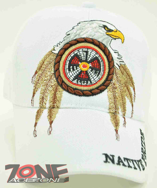 WHOLESALE NEW! NATIVE EAGLE WINGS CAP HAT WHITE