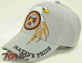 WHOLESALE NEW! NATIVE EAGLE WINGS CAP HAT GRAY