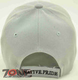 WHOLESALE NEW! NATIVE EAGLE WINGS CAP HAT GRAY