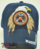 WHOLESALE NEW! NATIVE EAGLE WINGS CAP HAT NAVY