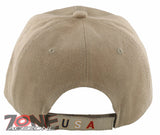 NEW! EAGLE FLAG BIG HEAD USA BALL CAP HAT TAN
