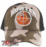 NEW! HUNTING DEER IN SCOPE OUTDOOR SPORTS BACK MESH BALL CAP HAT BROWN CAMO