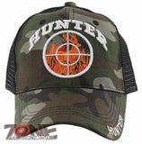 NEW! HUNTING DEER IN SCOPE OUTDOOR SPORTS BACK MESH BALL CAP HAT GREEN CAMO