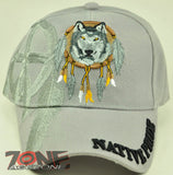 NEW! NATIVE PRIDE WOLF SHADOW N1 CAP HAT GRAY