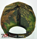 NEW! NATIVE PRIDE INDIAN AMERICAN SIDE BULL SKULL FEATHERS CAP HAT CAMO