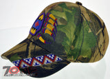 NEW! NATIVE PRIDE INDIAN AMERICAN SIDE BEAR CLAW FEATHERS CAP HAT CAMO