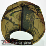NEW! NATIVE PRIDE INDIAN AMERICAN SIDE BEAR CLAW FEATHERS CAP HAT CAMO