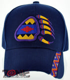 NEW! NATIVE PRIDE INDIAN AMERICAN SIDE BEAR CLAW FEATHERS CAP HAT NAVY