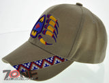 NEW! NATIVE PRIDE INDIAN AMERICAN SIDE BEAR CLAW FEATHERS CAP HAT TAN