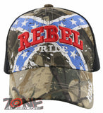 NEW! REBEL PRIDE CENTER CROSS FRAG SIDE BALL CAP HAT CAMO