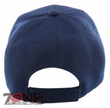 NEW! 9MM PISTOL GUN BALL CAP HAT NAVY