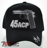 WHOLESALE NEW! 45 ACP PISTOL GUN BLACK CAP HAT