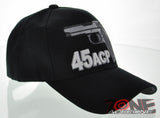 WHOLESALE NEW! 45 ACP PISTOL GUN BLACK CAP HAT