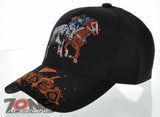NEW! RODEO COWBOY COWGIRL BALL CAP HAT BLACK