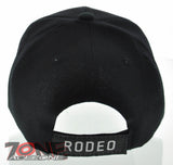 NEW! RODEO COWBOY COWGIRL BALL CAP HAT BLACK