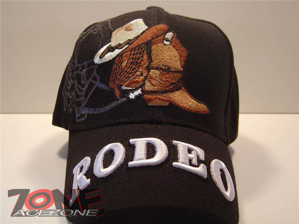 WHOLESALE NEW! RODEO COWBOY COWGIRL CAP HAT BLACK