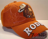 WHOLESALE NEW! RODEO COWBOY COWGIRL CAP HAT ORANGE