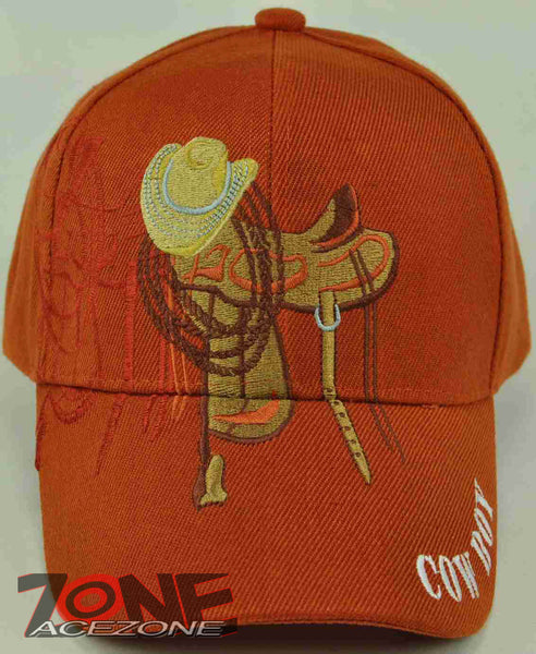 NEW! RODEO COWBOY RODEO N1 CAP HAT ORANGE