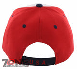 NEW! USA FLAG LETTER BASEBALL CAP HAT WHITE