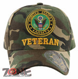 NEW! US ARMY VETERAN ROUND SHADOW BALL CAP HAT CAMO