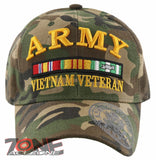 NEW! US ARMY STRONG SHADOW VIETNAM VETERAN BASEBALL CAP HAT GREEN CAMO