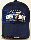 NEW! RODEO US FLAG COWBOY CAP HAT NAVY