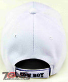 NEW! RODEO US FLAG COWBOY CAP HAT WHITE