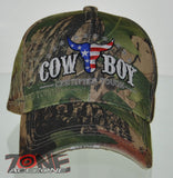 NEW! RODEO US FLAG COWBOY CAP HAT CAMO