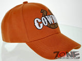NEW! RODEO COWBOY HORSE HORSESHOE CAP HAT ORANGE