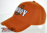 NEW! RODEO COWBOY HORSE HORSESHOE CAP HAT ORANGE