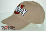 NEW! RODEO COWBOY HORSE HORSESHOE CAP HAT TAN