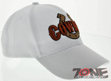 NEW! RODEO COWBOY HORSE HORSESHOE CAP HAT WHITE