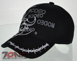 NEW! RODEO COWBOY BULL RIDER CAP HAT BLACK