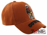NEW! RODEO BIG COWBOY MEN LASSO CAP HAT ORANGE