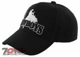 NEW! RODEO COWBOYS SHADOW CAP HAT BLACK
