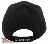 NEW! RODEO COWBOYS SHADOW CAP HAT BLACK