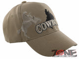 NEW! RODEO COWBOYS SHADOW CAP HAT TAN