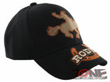 NEW! RODEO COWBOY HORSE BIG HORSESHOE CAP HAT BLACK