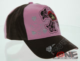 NEW! COWGIRL HEART COW GIRL CROSS CAP HAT BROWN PINK