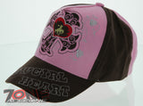 NEW! COWGIRL HEART COW GIRL CROSS CAP HAT BROWN PINK