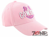 NEW! RODEO COWGIRL HORSESHOE BALL CAP HAT PINK