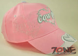 NEW! RODEO COWGIRL BABE COW GIRL CAP HAT PINK