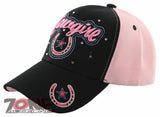 NEW! RODEO COWGIRL STAR STONES CAP HAT BLACK PINK