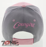 NEW! RODEO COWGIRL STAR STONES CAP HAT PINK GRAY